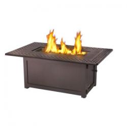 Патио Прямоугольный газовый уличный стол-камин Victorian-1